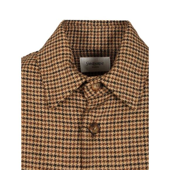 Saint Laurent Women Houndstooth Overshirt